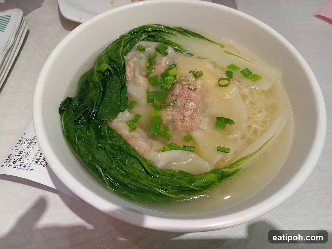 Wonton Noodle Soup with Bok Choy
