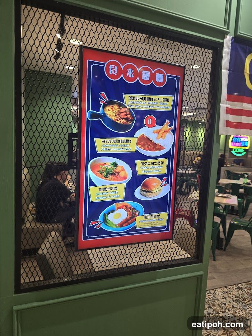 Restaurant Entrance with Menu Board