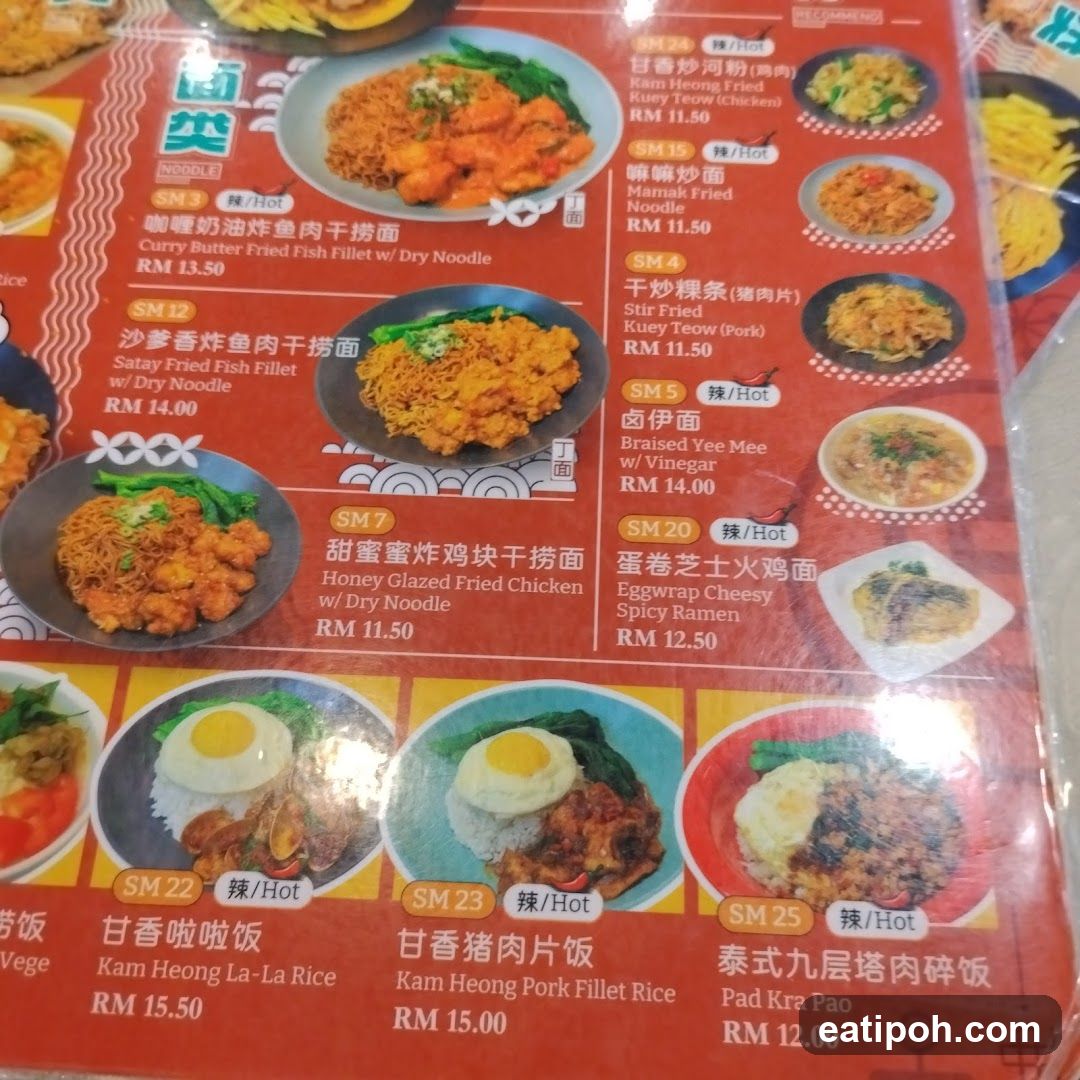 Noodle Menu