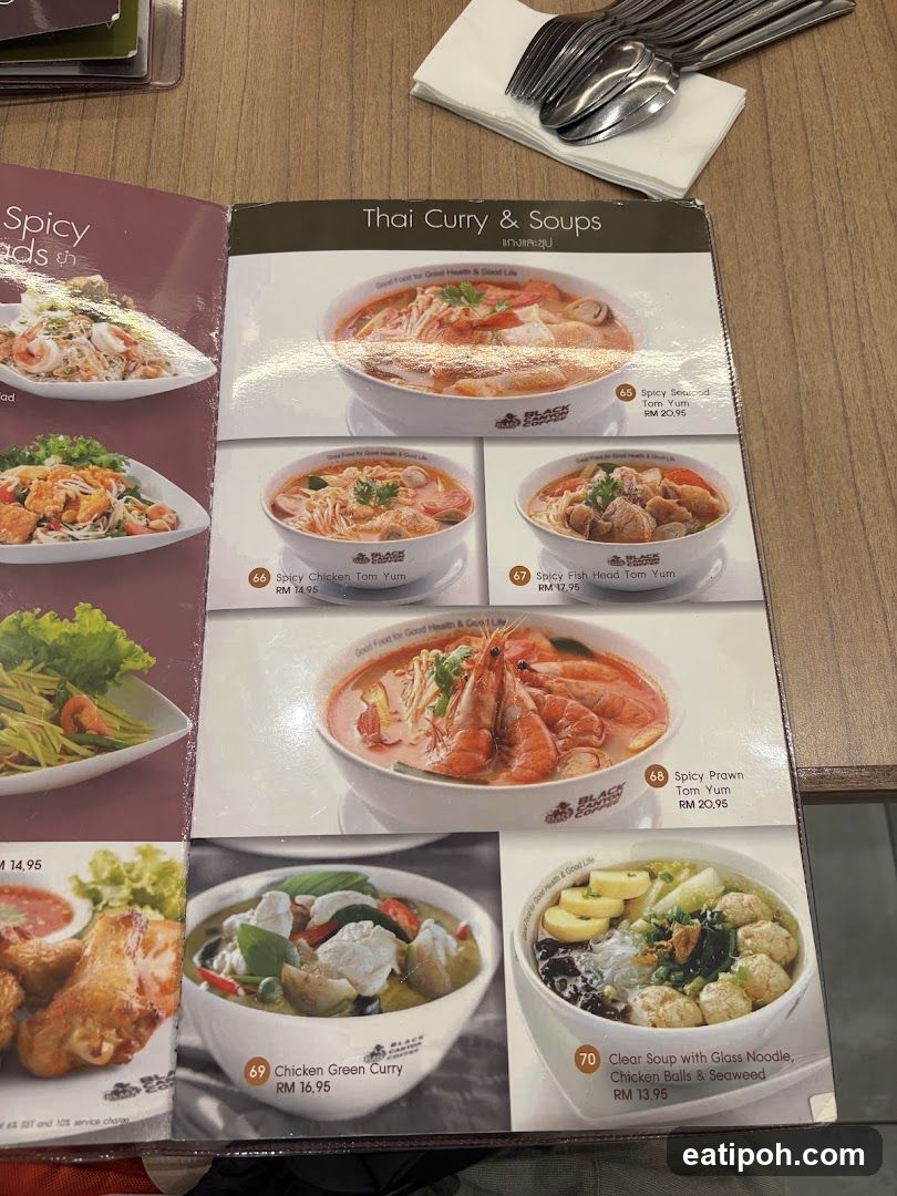 Thai Curry & Soups Section