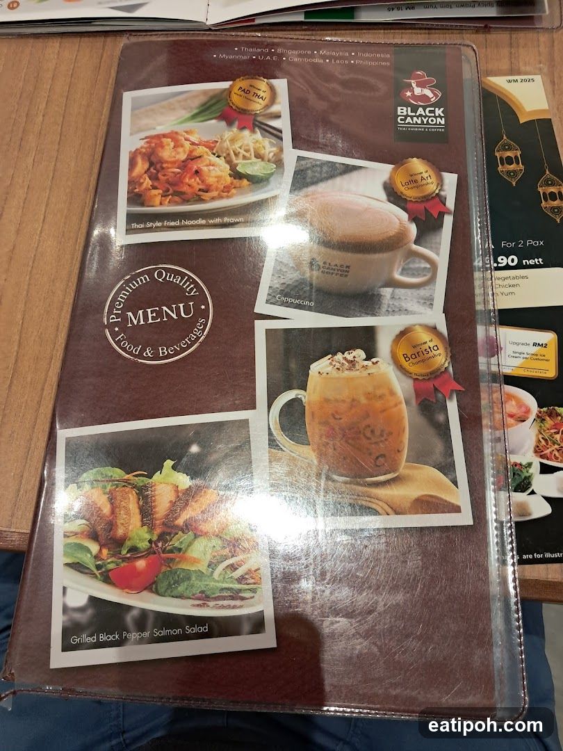 Black Canyon Menu