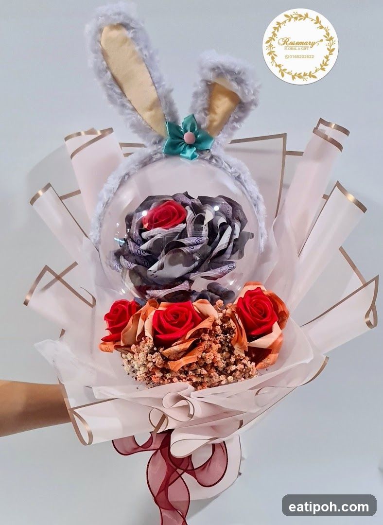Floral Arrangement with Bunny Ears