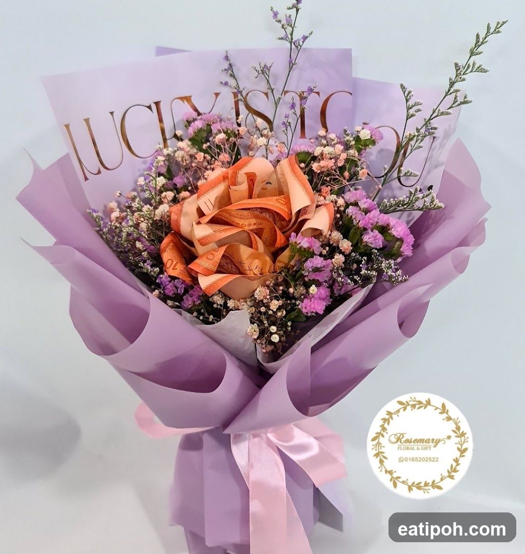 Floral Bouquet with Money Design