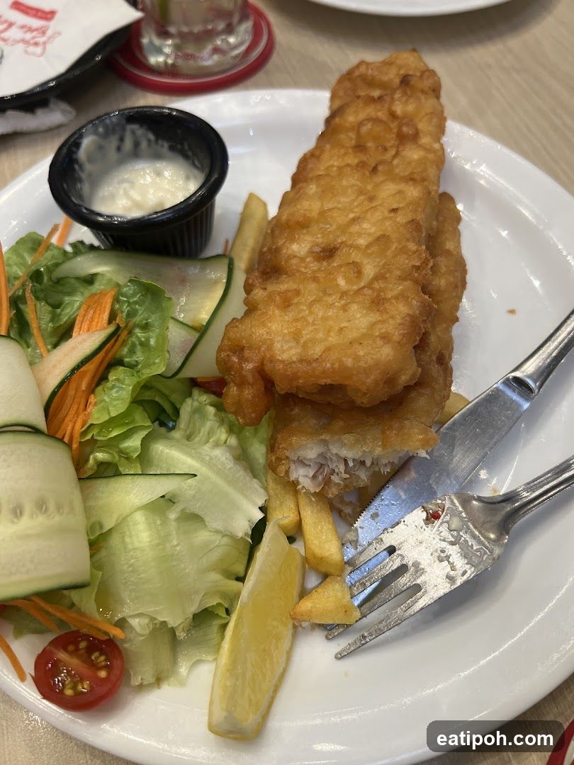 Fish and Chips with Salad
