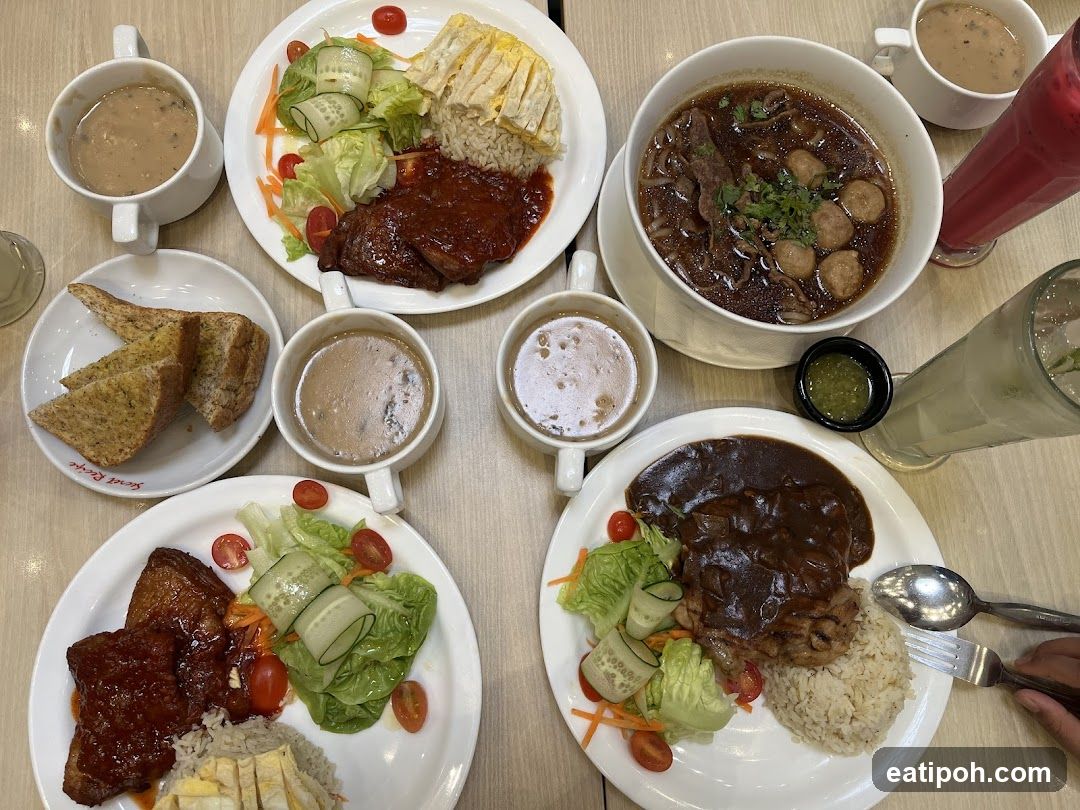 Tabletop meal spread