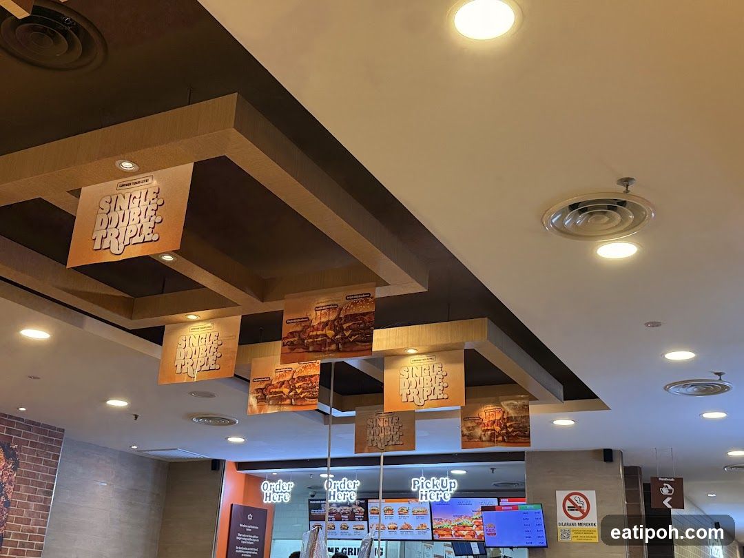 Restaurant Interior Ceiling Signage