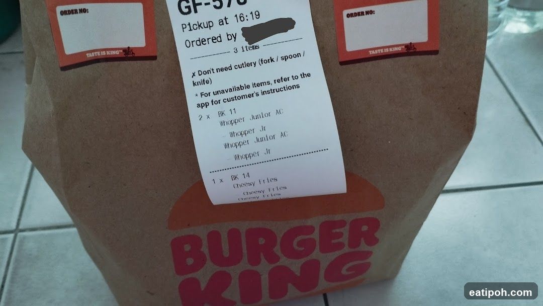Burger King Pickup Order