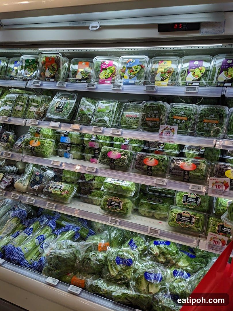 Refrigerated produce section