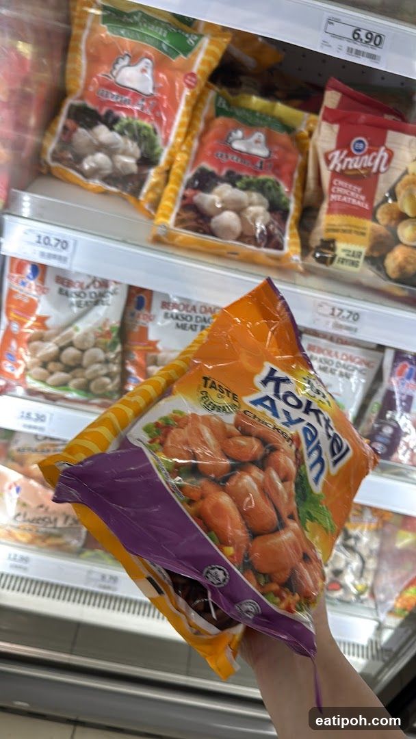 Frozen Meatballs in Refrigerated Section