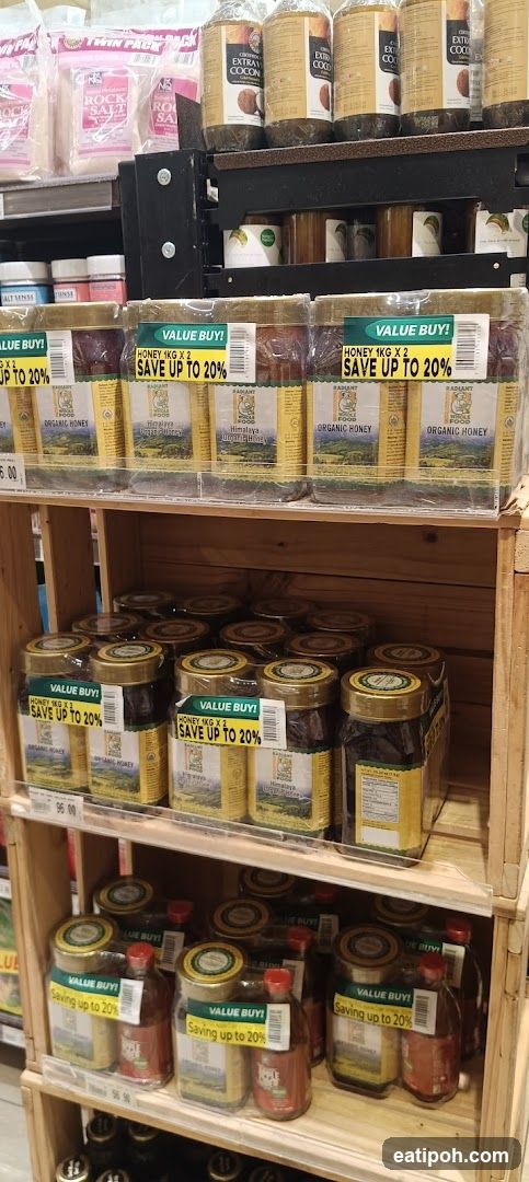 Honey Display in Grocery Store