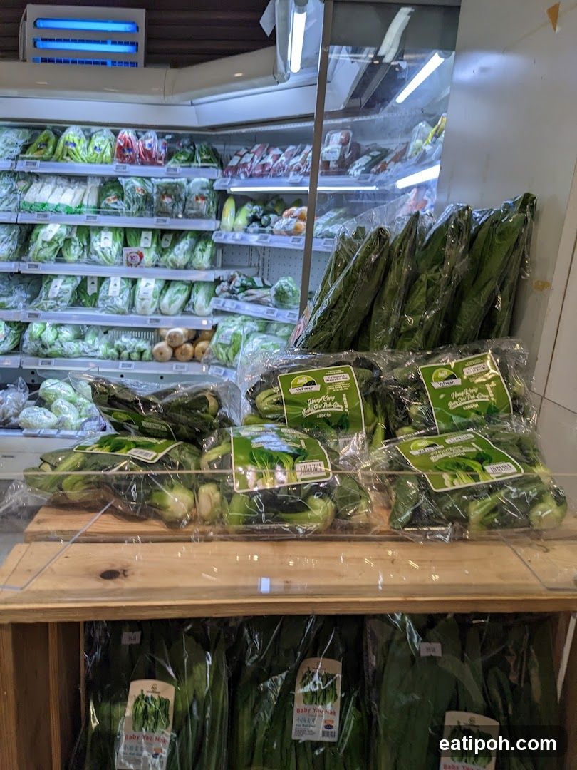 Vegetable Display in Grocery Store
