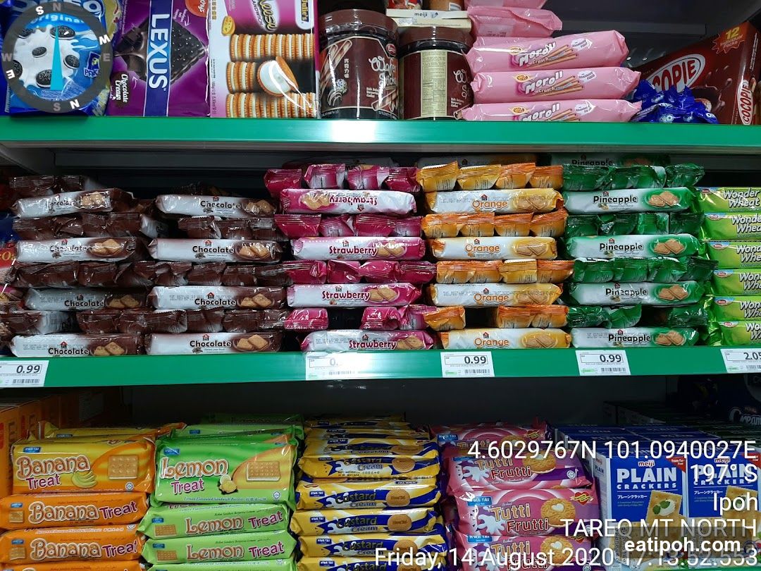Supermarket Shelf with Baked Goods