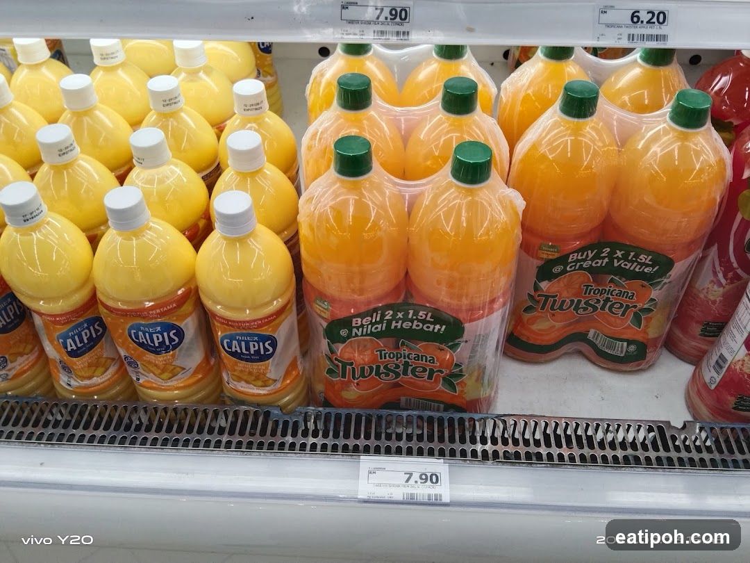Supermarket Beverage Shelf