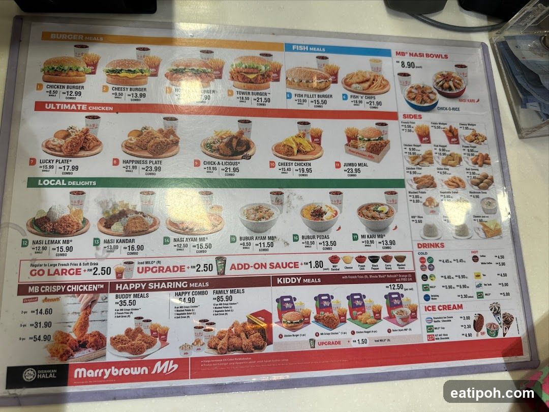 Marrybrown MB Menu