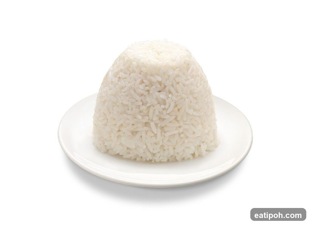 Cooked Rice on Plate
