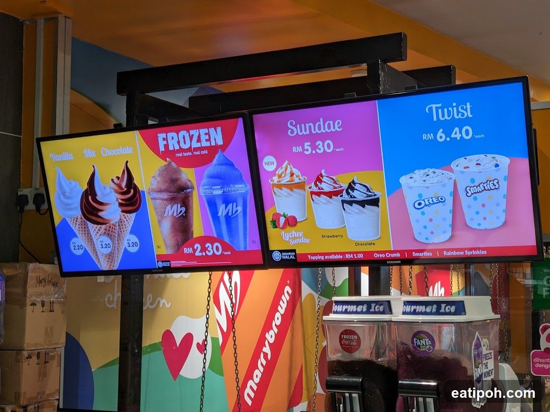 Ice Cream Menu Display