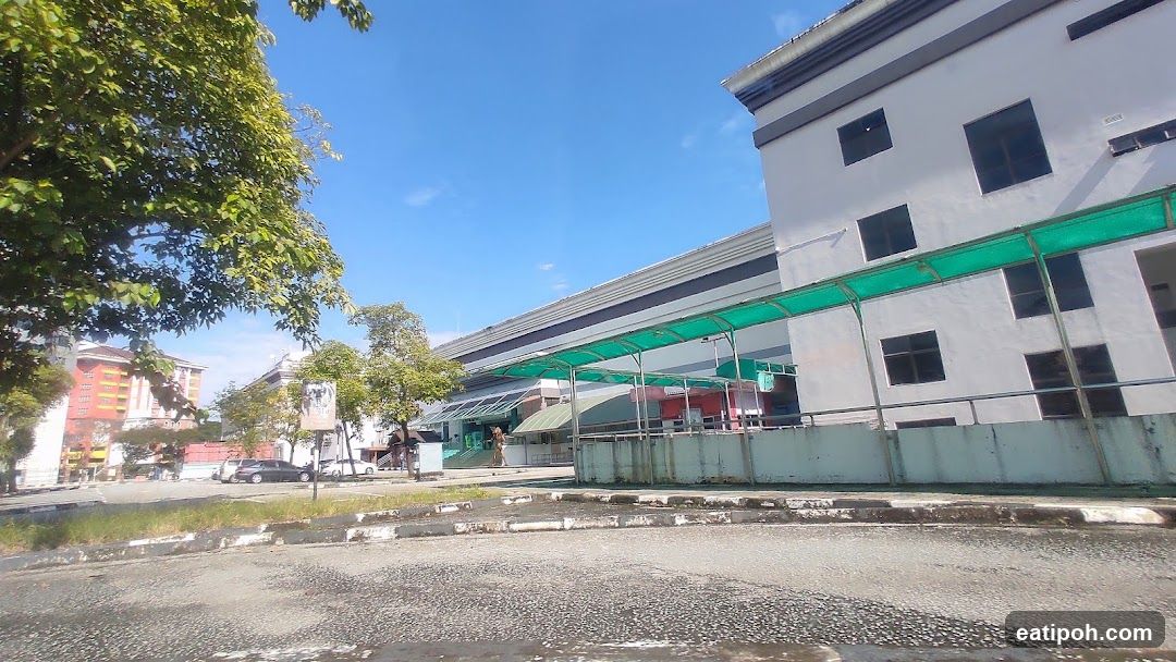 Outdoor commercial area with building facade