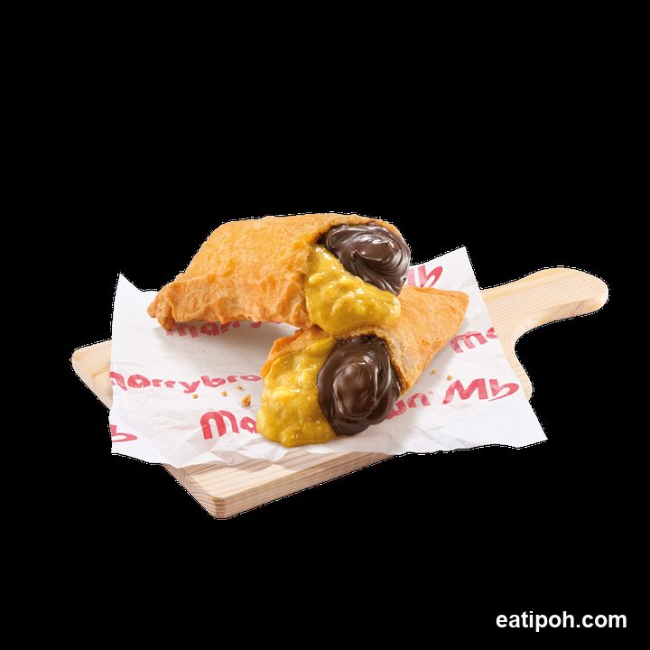 Fried Pastries with Chocolate and Custard