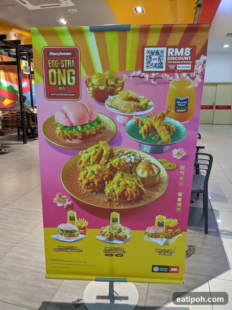 Marrybrown Egg-Stra Ong Meal Promotion Poster