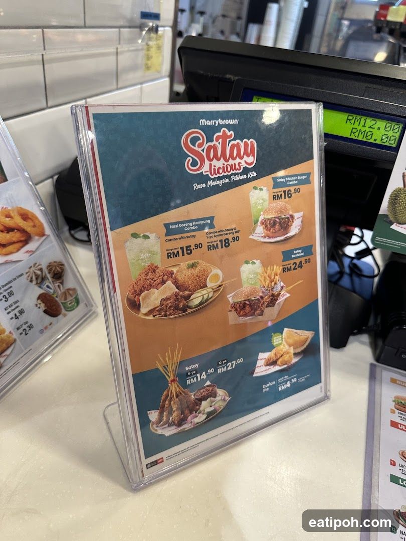 Marrybrown Satay Licious Menu