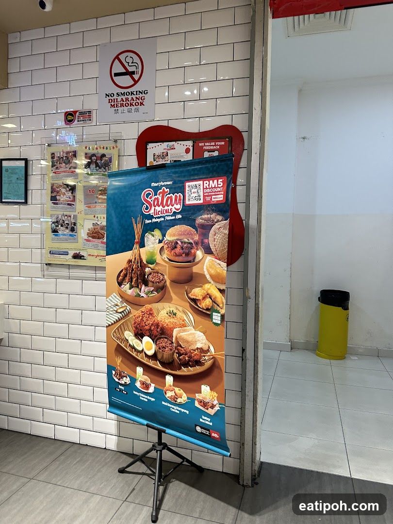 Promotional Poster in Restaurant Interior