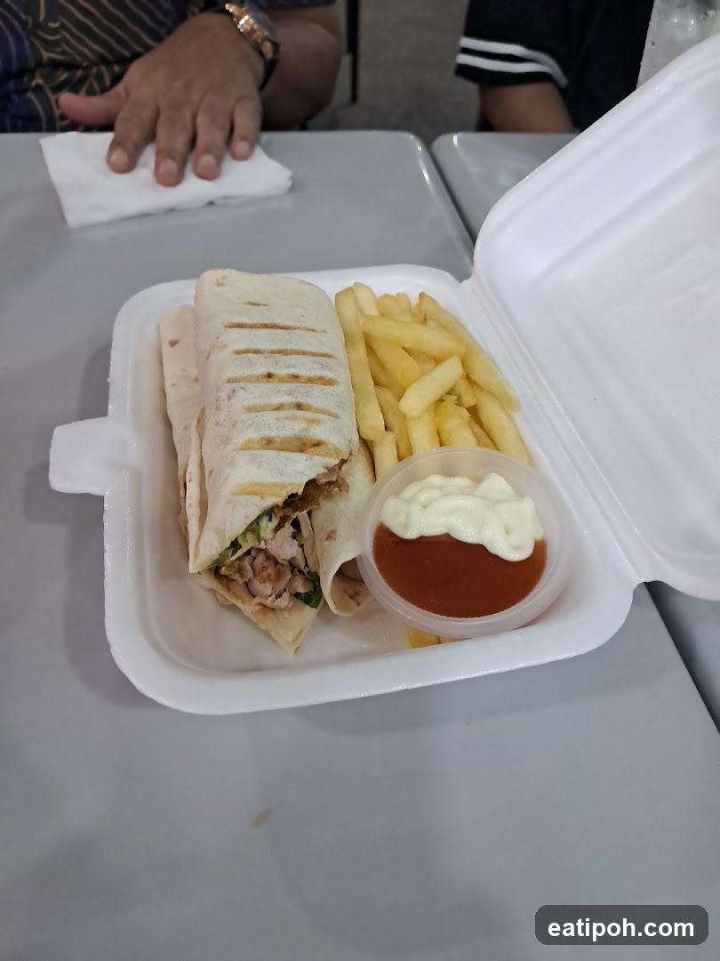Food served in takeout container