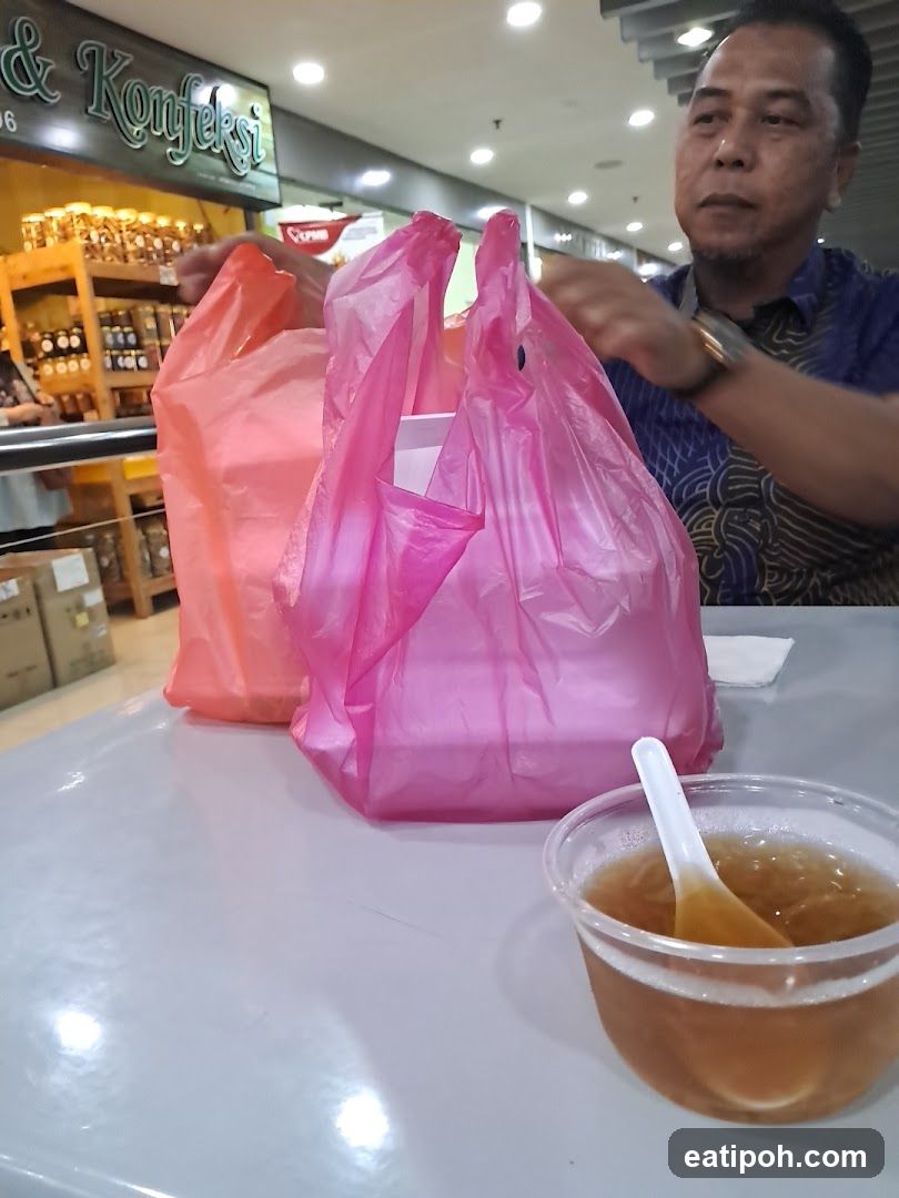 Interior food court scene