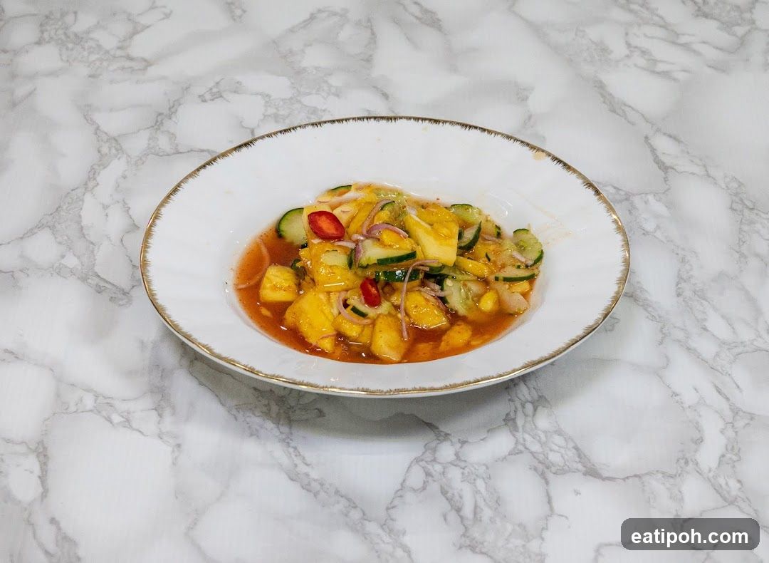Food on marble surface