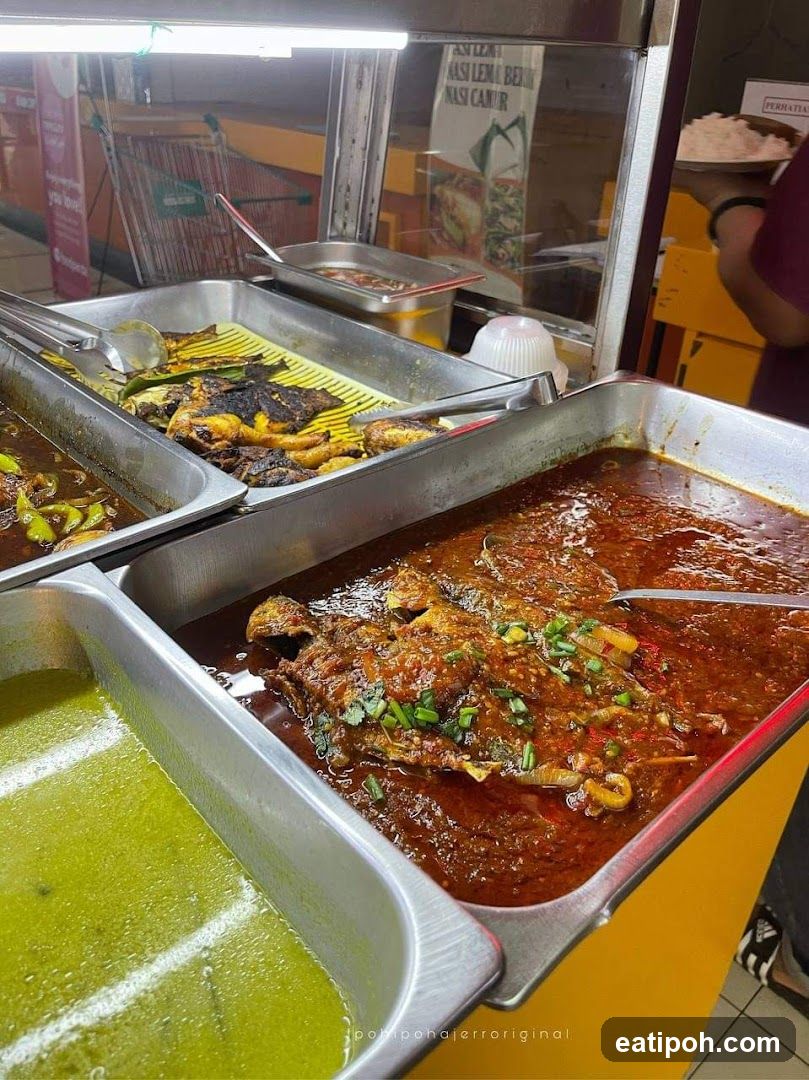 Food stall interior