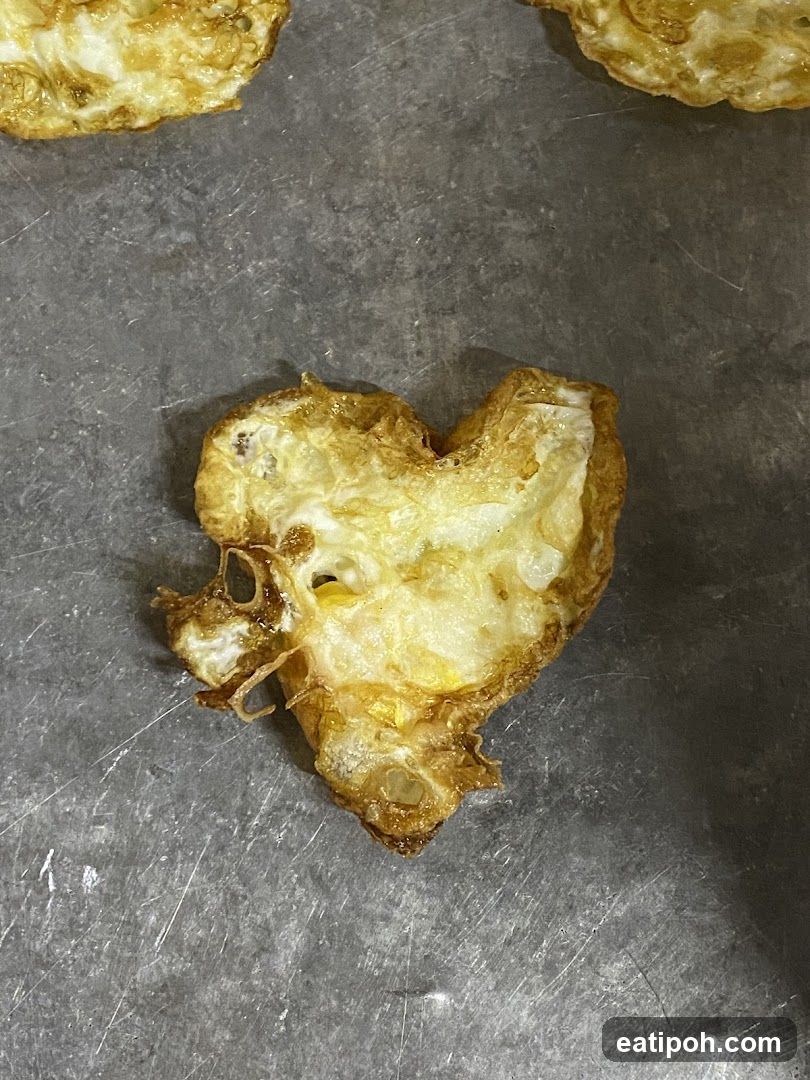 Fried Egg on Metal Surface
