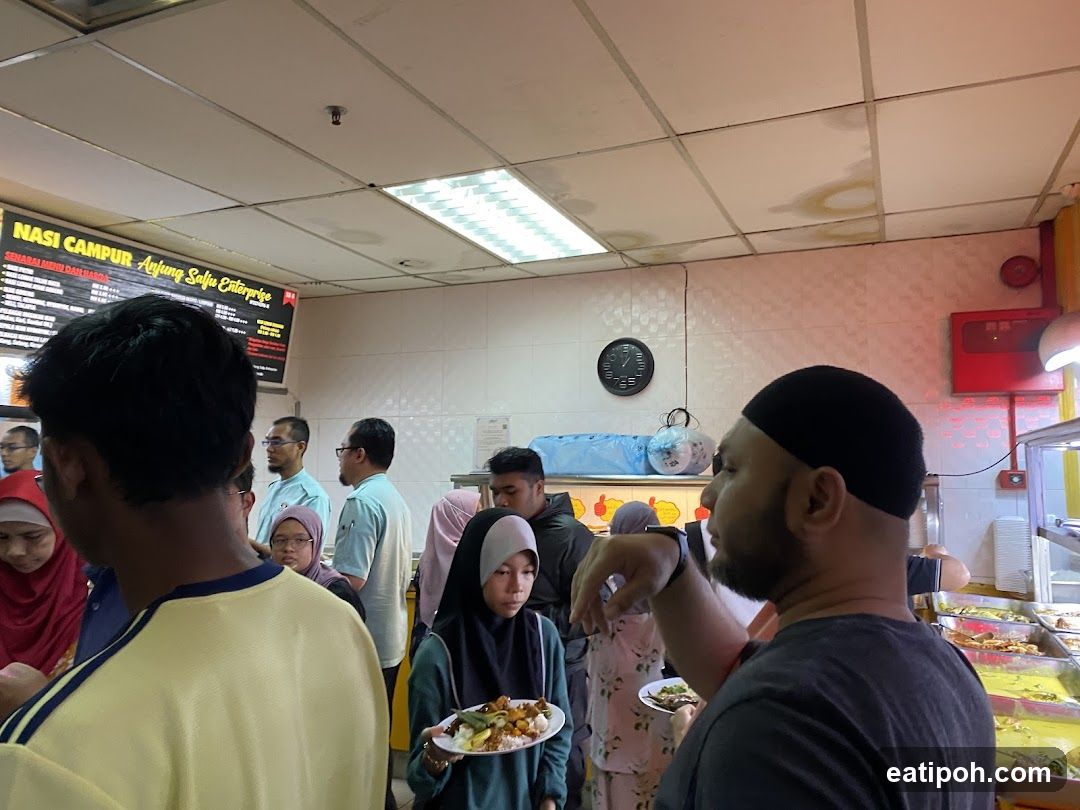 Interior of a Nasi Campur restaurant