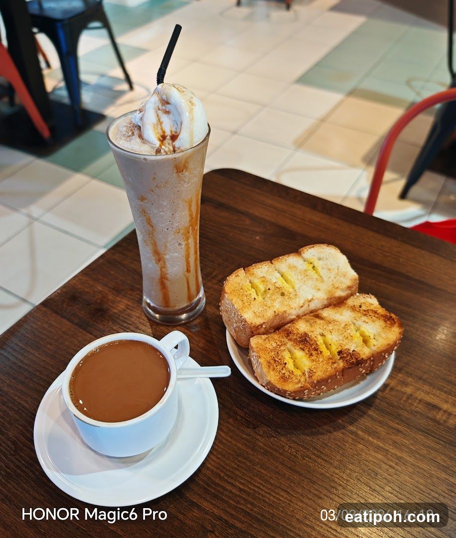 Coffee and Toast at Café