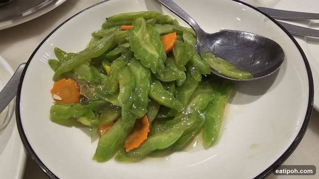 Stir-fried bitter melon with carrots