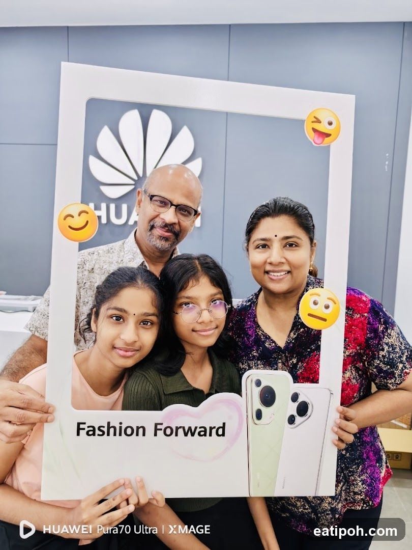 Family Photo with Huawei Branding