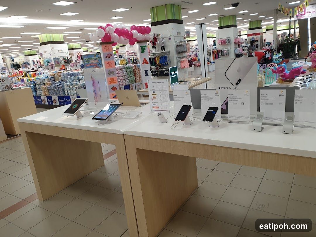 Retail Store Interior with Electronics Display