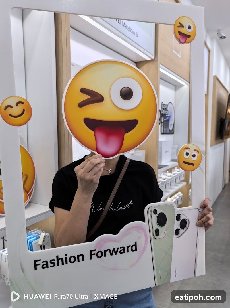 Emoticon Photo Booth in Store