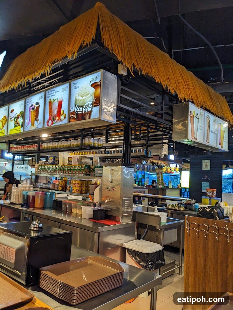 Interior of beverage stall