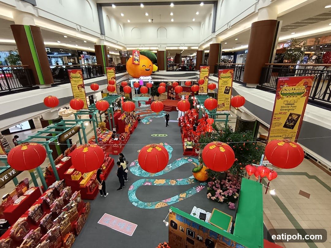 Shopping Mall Interior During Festival Decorations