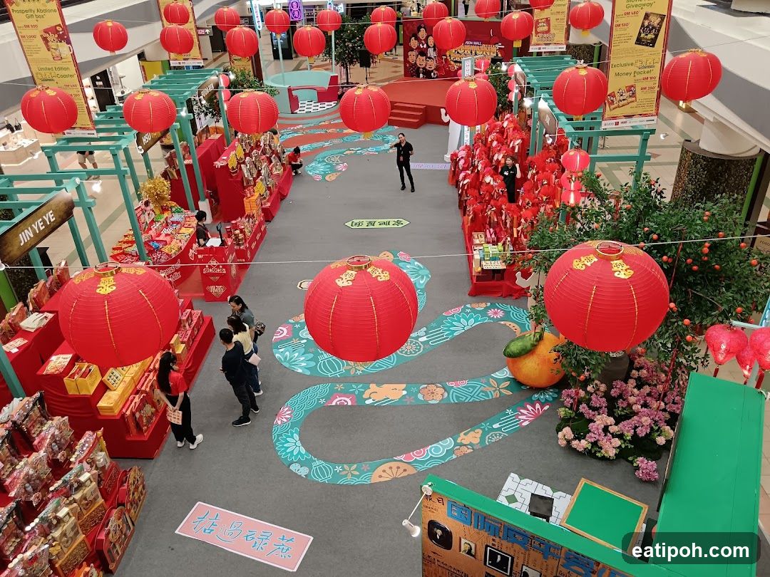 Shopping Mall Interior During Chinese New Year Festival