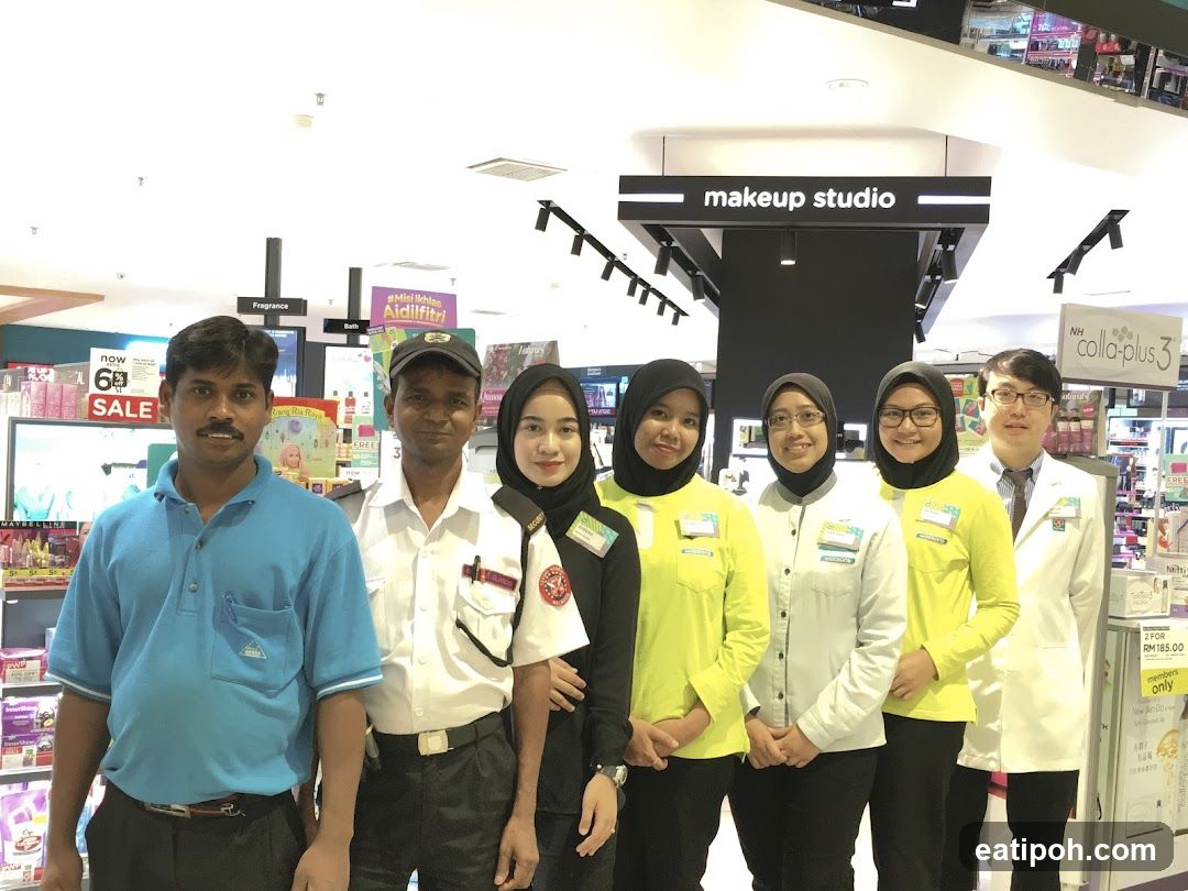 Staff in retail store interior