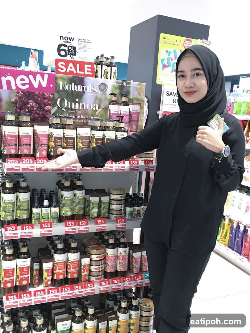 Woman in store aisle