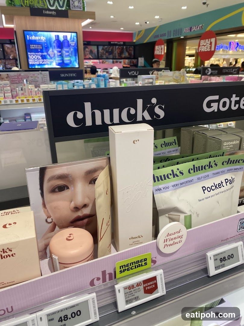 Chuck's Product Display in Retail Store