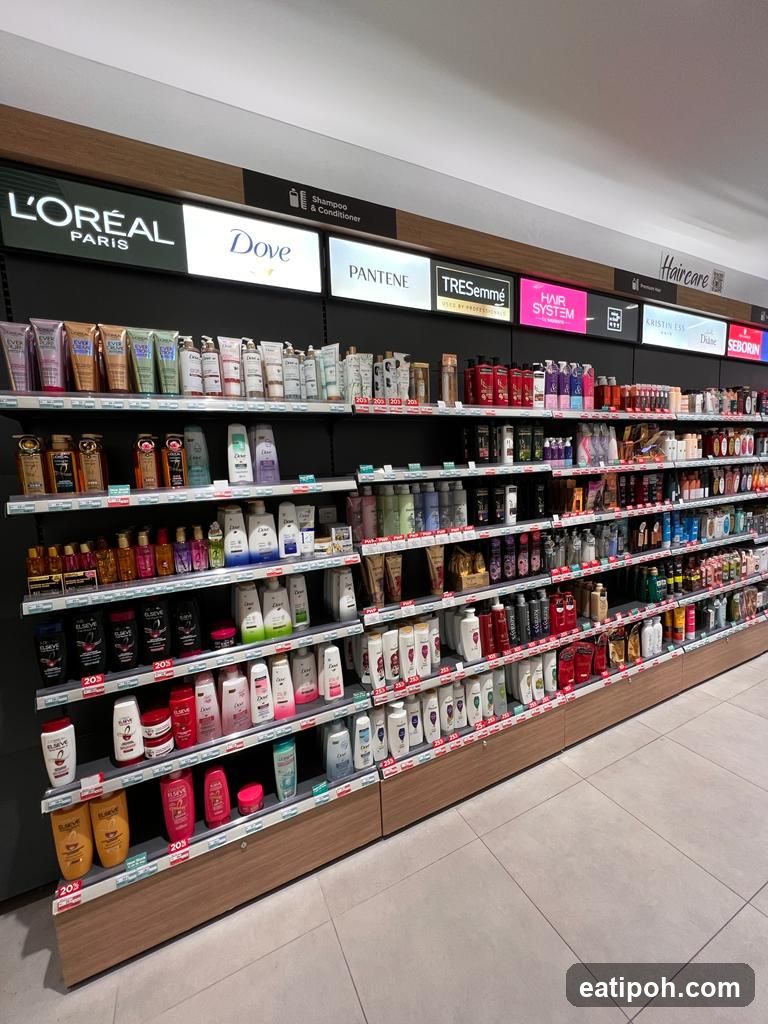 Haircare Section in Retail Store