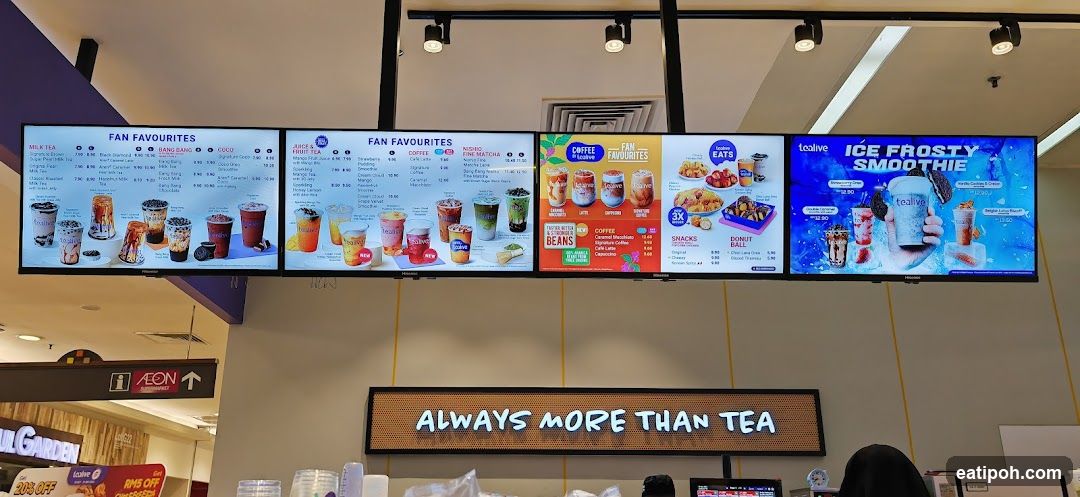 Tealive Menu Display