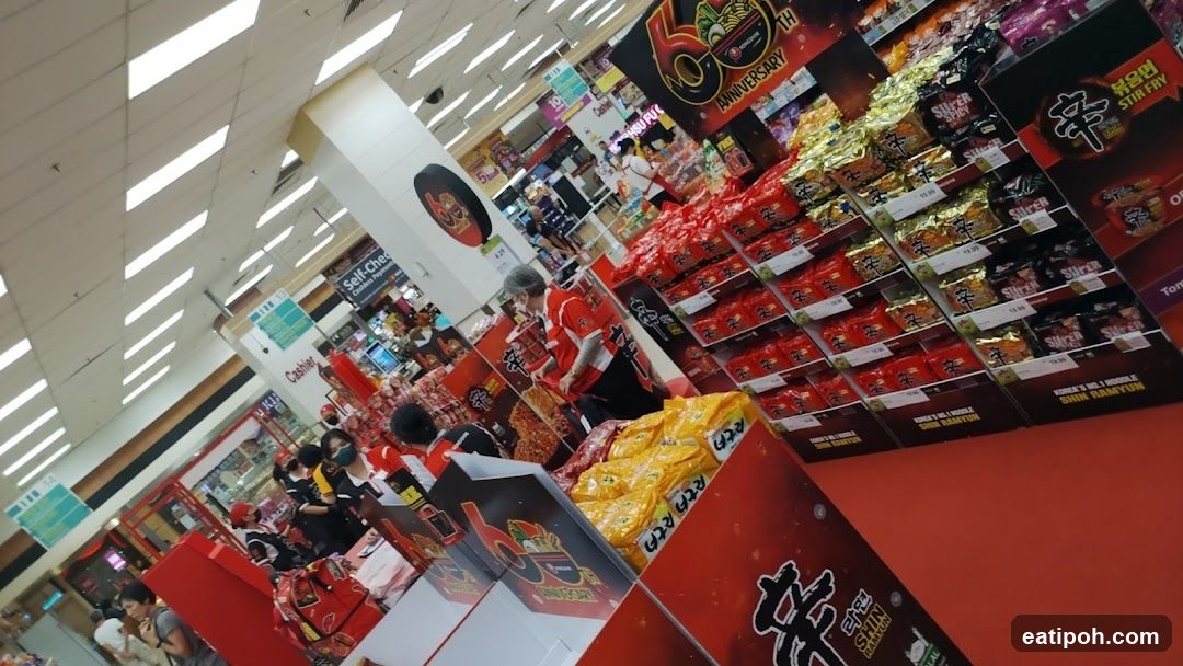 Supermarket Interior During Anniversary Sale