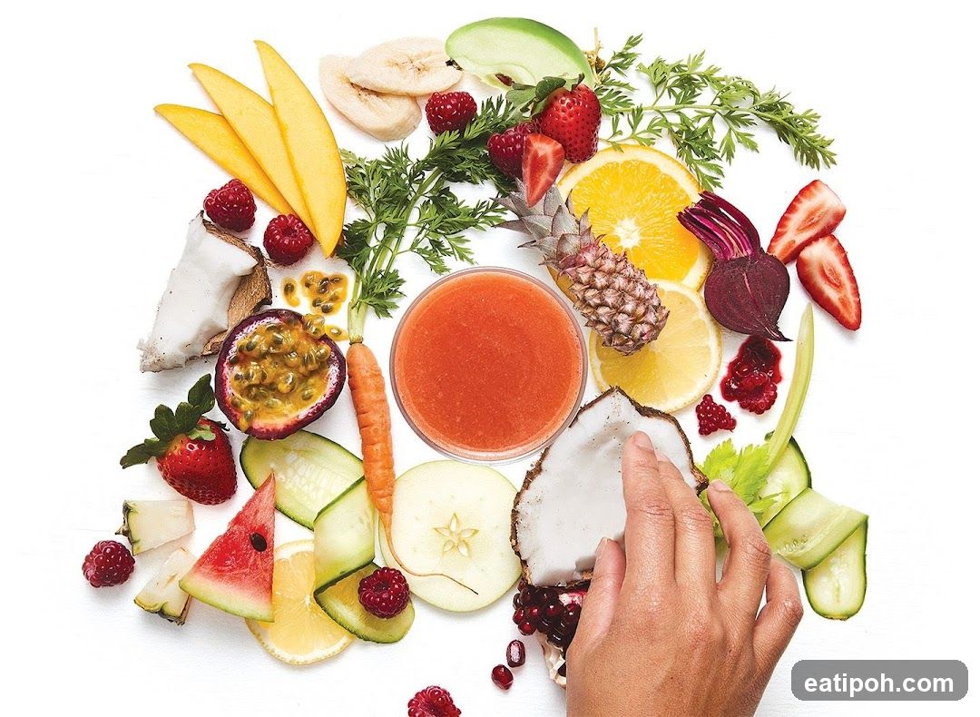 Fruit Arrangement with Smoothie