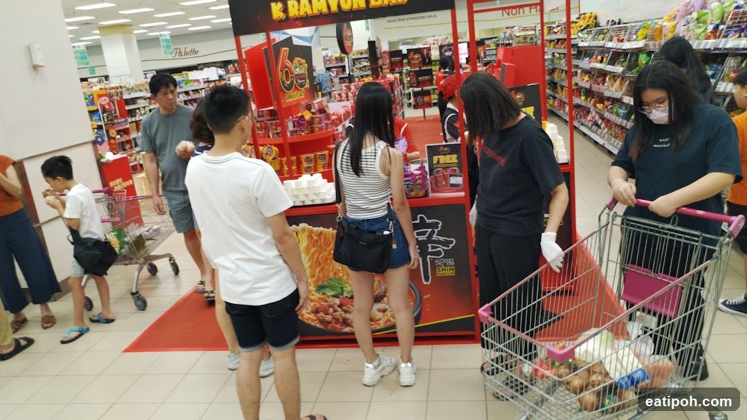 Supermarket Interior with Promotion Display