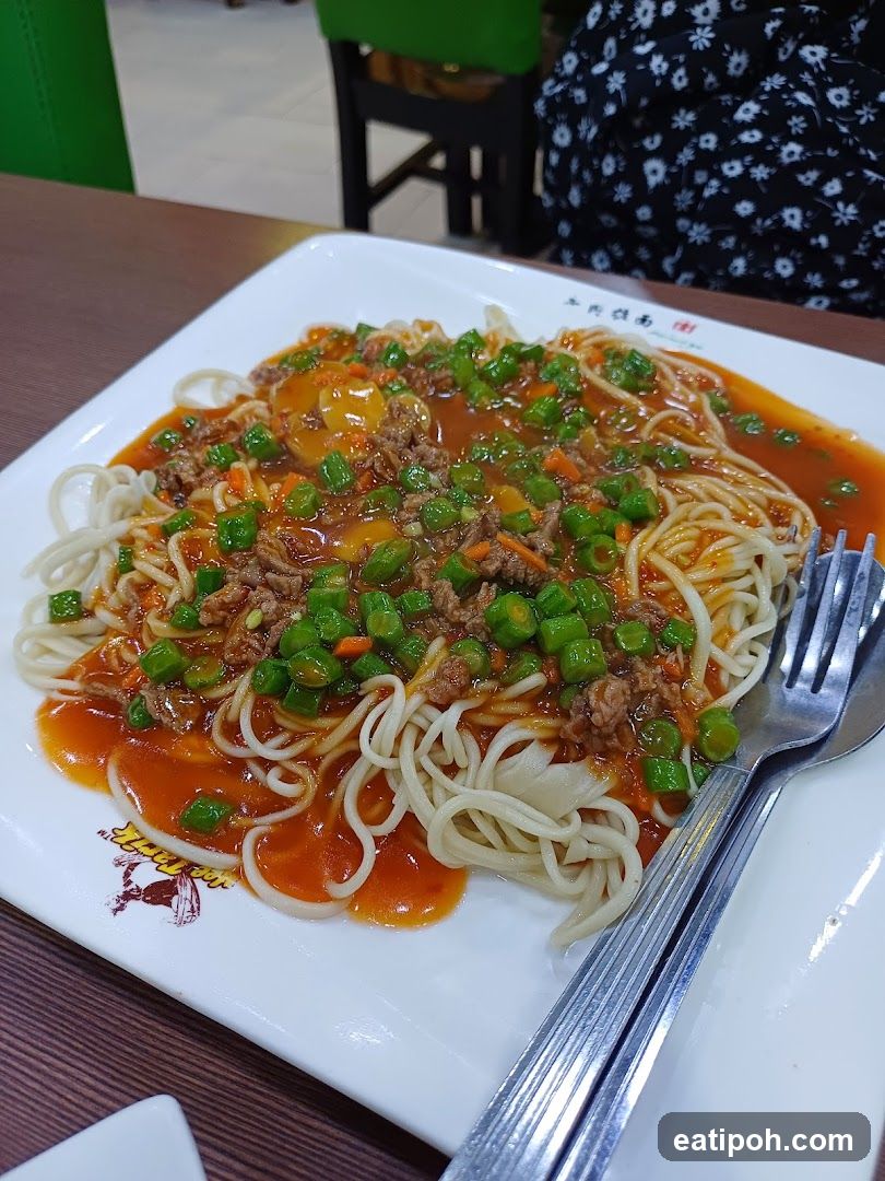 Noodle Dish in Restaurant Interior