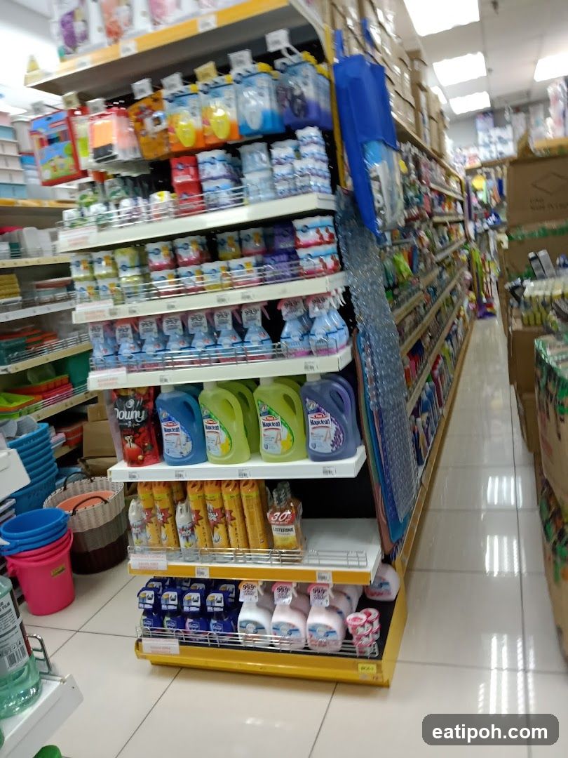 Aisle of Household Cleaning Products
