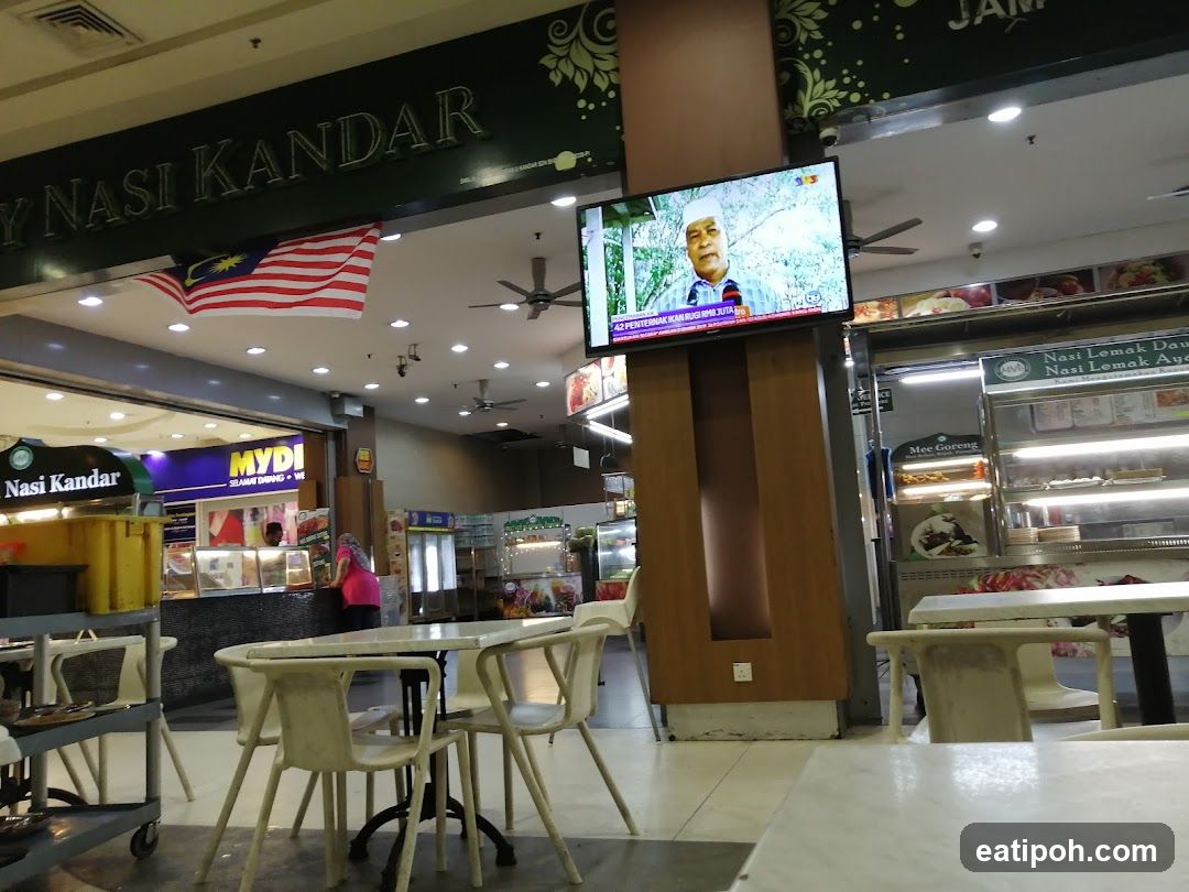 Food court interior with Nasi Kandar stall